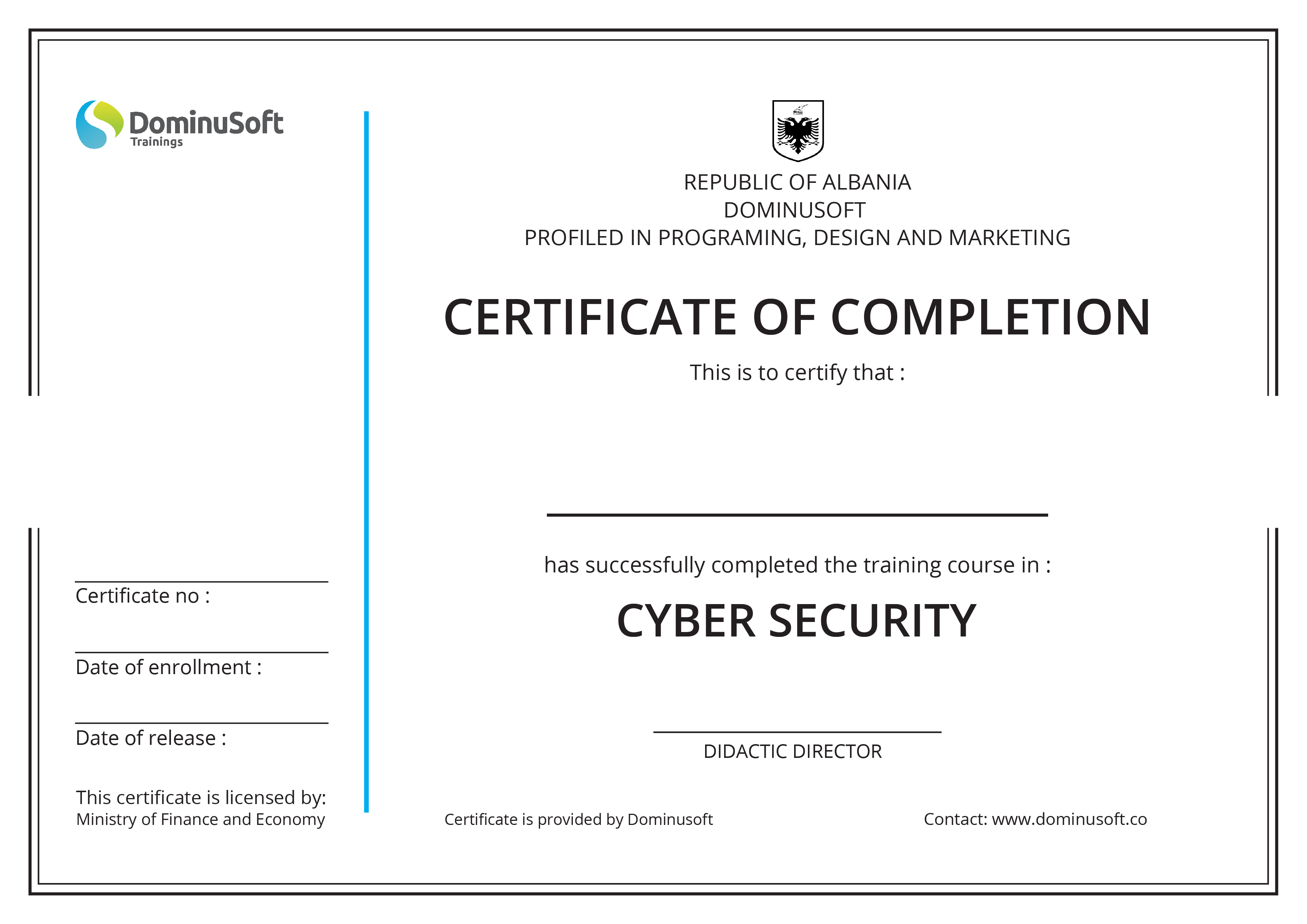 Certifikate Cyber Security