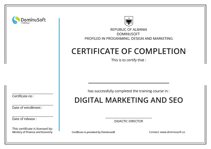 Çertifikata-Digital Marketing & SEO