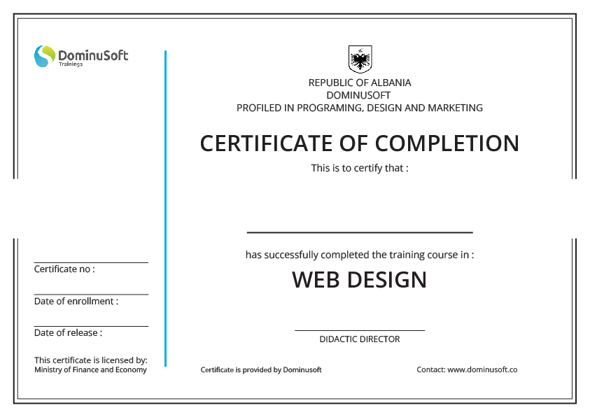 Çertifikata-Web Design